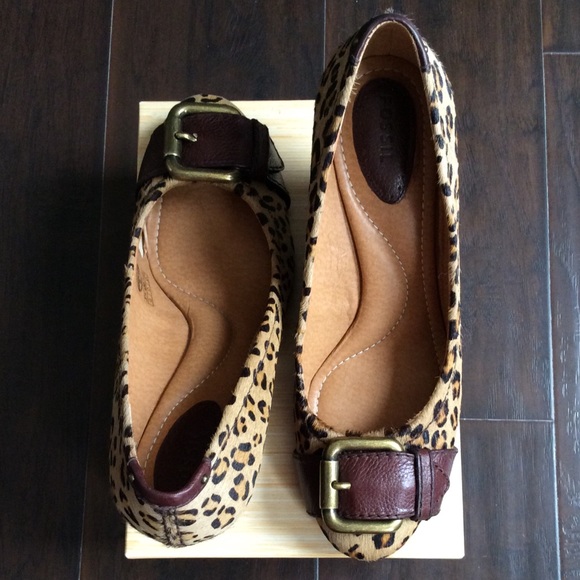 🐆 Fossil ‘Maddox’ Calf Hair Leopard Pumps 🐆 - Picture 4 of 8